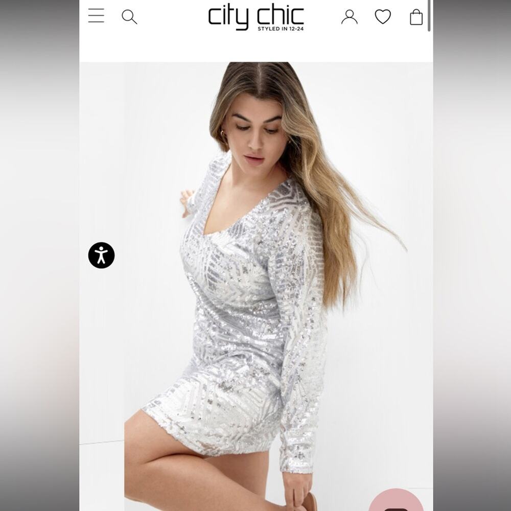 City Chic sequin mini dress